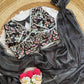 Black Floral Embroidered Saree