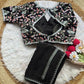 Black Floral Embroidered Saree