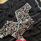 Black Floral Embroidered Saree