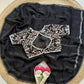 Black Floral Embroidered Saree