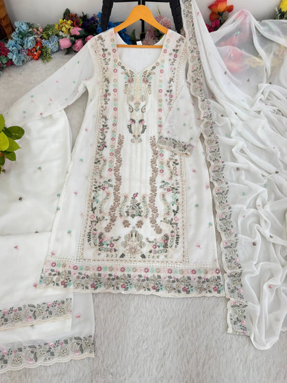 Zari Embroidered Georgette Suit