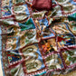 Steel Blue Kalamkari Print Saree