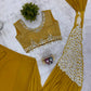 Embroidered Faux Georgette Ready to Wear Saree for Festive and Party Wear