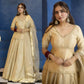 Champagne Beaded Silk Lehenga