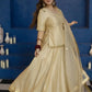 Champagne Beaded Silk Lehenga