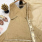 Champagne Beaded Silk Lehenga