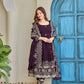 Embroidered Faux Georgette Anarkali Set with Dupatta