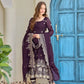 Embroidered Faux Georgette Anarkali Set with Dupatta