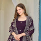 Embroidered Faux Georgette Anarkali Set with Dupatta