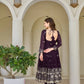 Embroidered Faux Georgette Anarkali Set with Dupatta