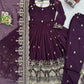 Embroidered Faux Georgette Anarkali Set with Dupatta