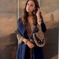 Navy Tribal Embroidered Sharara