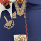 Navy Tribal Embroidered Sharara