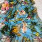 Blue Floral Print Saree