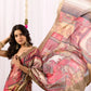 Floral Lichi Silk Saree with Zari Border