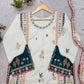 Ivory Sequin Applique Kaftan Set