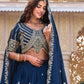 Embroidered Vichitra Silk Lehenga Choli Set for Wedding and Festive Wear
