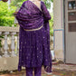 Embroidered Heavy Fendi Silk Suit Set with Dupatta for Festive and Party Wear