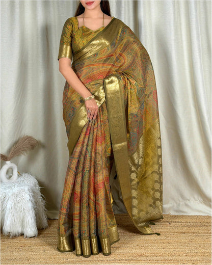 Zari Jacquard Tissue Silk Saree