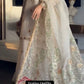 Ivory Zari Embroidered Palazzo Suit