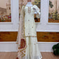 Ivory Zari Embroidered Palazzo Suit