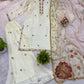 Ivory Zari Embroidered Palazzo Suit