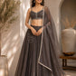 Pearl Trim Organza Lehenga Set