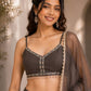Pearl Trim Organza Lehenga Set