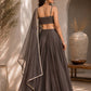 Pearl Trim Organza Lehenga Set