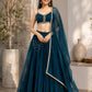 Pearl Trim Organza Lehenga Set