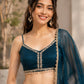 Pearl Trim Organza Lehenga Set