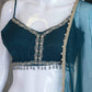 Pearl Trim Organza Lehenga Set