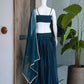 Pearl Trim Organza Lehenga Set