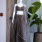 Pearl Trim Organza Lehenga Set
