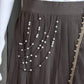 Pearl Trim Organza Lehenga Set