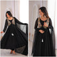 Black Printed Koti Anarkali Gown