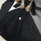 Black Printed Koti Anarkali Gown