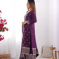 Pure Chinon Silk Embroidered Suit Set with Lace Dupatta