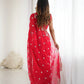 Crimson Sequin Embroidered Saree