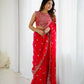 Crimson Sequin Embroidered Saree