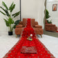 Crimson Sequin Embroidered Saree