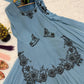Slate Blue Beadwork Sharara Set