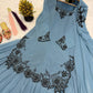 Slate Blue Beadwork Sharara Set