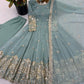 Sage Sequin Embroidered Anarkali