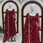 Maroon Georgette Bandhani Print Anarkali Gown