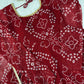 Maroon Georgette Bandhani Print Anarkali Gown