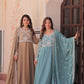 Sequin Bead Umbrella Anarkali Gown