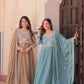 Sequin Bead Umbrella Anarkali Gown