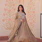 Sequin Bead Umbrella Anarkali Gown