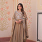 Sequin Bead Umbrella Anarkali Gown